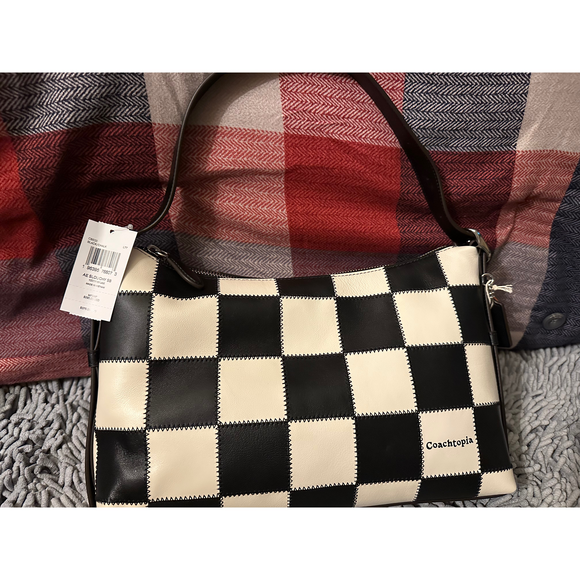 Coachtopia Handbags - Coachtopia Black and White Checkerboard Shoulder Bag